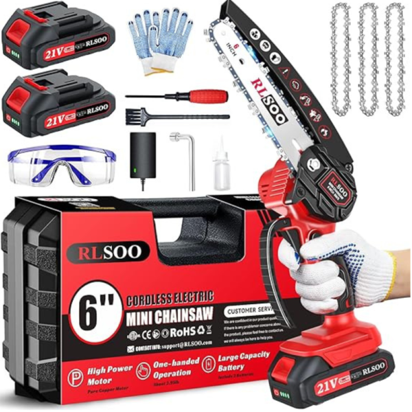 Mini Chainsaw, 6 Inch Mini Chainsaw Cordless