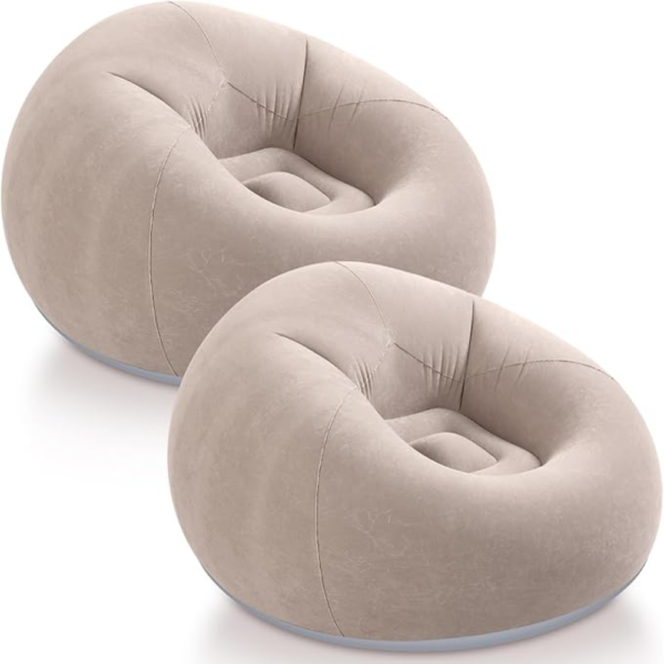 Inflatable Bean Bag Chairs Blow up Chairs Camping Chairs Inflatable Lazy Sofa Folding Portable Inflatable Chair for Living Room Bedroom Reading Room
