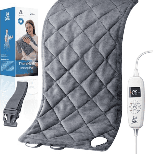 BOB AND BRAD Weighted Heating Pad with Far Infrared Therapy for Back Pain & Cramps Relief