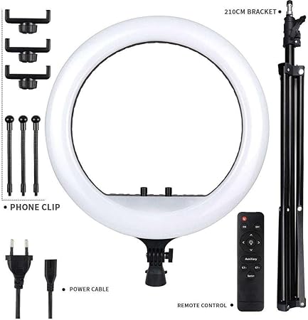 HOUMT 21 inch LED Ring Light with Tripod Stand, Dimmable LED Ring Light And Photographic lamp for Makeup Studio Portrait YouTube Vlog Video Shooting with Remote Controller