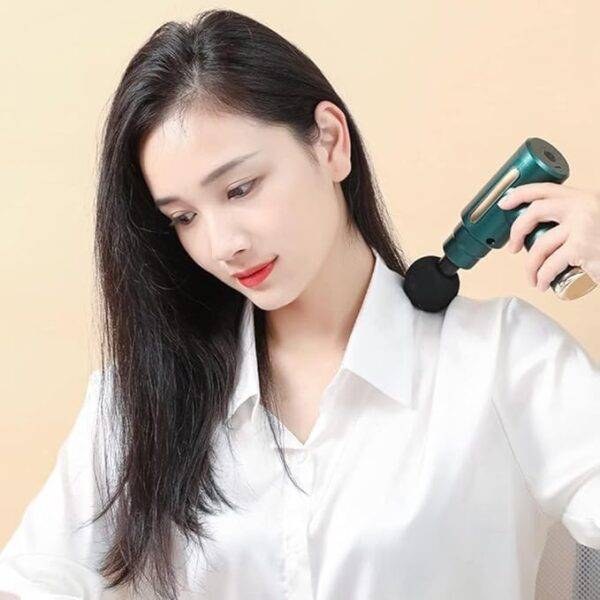 Portable Small Massage Gun Percussion Muscle Massager, Quiet Technology USB Rechargeable Deep Tissue Pain Relief Massager Deep Muscle Vibration Relax Fitness Therapy for Home,Office,Gym