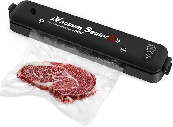 Vacuum Sealer Machine 2025 Upgraded Automatic Food Sealer Machine with 10 Sealing Bags Food Vacuum Air Sealing System for Food Preservation Storage Saver Easy to Clean | Safety Certified