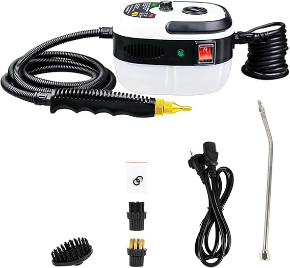 Worldtronis Handheld Pressurized Steam Cleaner,2500W 220V Handheld High-temperature Portable Steam Cleaning Machine,Cleaning for Couch, Auto, Floor and More