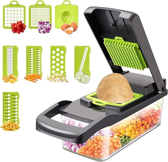 Generic Vegetable Chopper Slicer Dicer Mandoline Manual Food Processor Interchangeable Blades