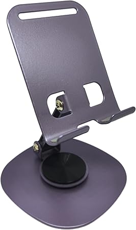 Generic Rotatable Cell Phone Stand, Collapsible Telescopic Bracket Fully Adjustable Foldable Desktop Phone Holder Compatible with All Phones Ipad