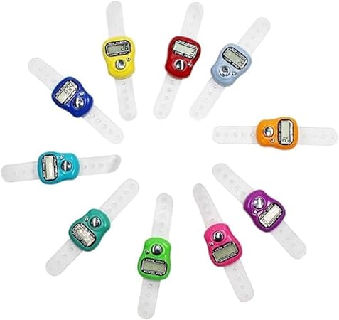 Tasbih Finger Tally Counter Islamic Multi Color Mini Held Box of 25 pieces