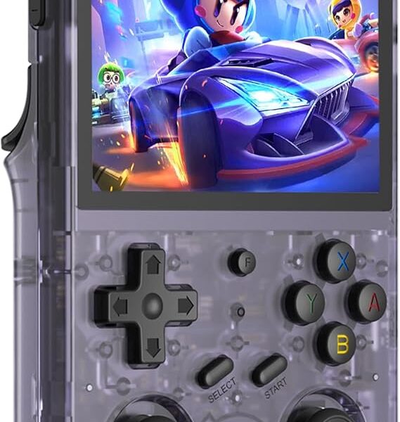 Aivuidbs RG353V Retro Handheld Game with Dual OS Android 11 and Linux,RG353V with 64G TF Card Pre-Installed 4452 Games Supports 5G WiFi 4.2 Bluetooth Online Fighting,Streaming and HDMI