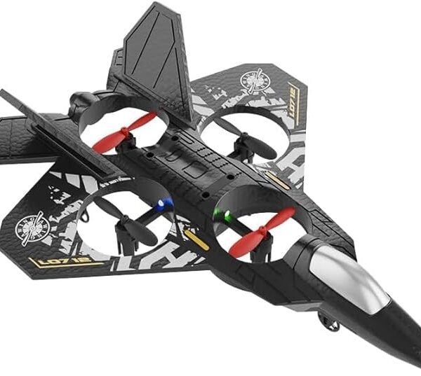 AWH L0712 RC Airplane, 2.4GHz Remote Controlled Airplane, Remote Control Airplane, Aeroplane Toy with Coloured Lights, for Beginners, Children, and Adults