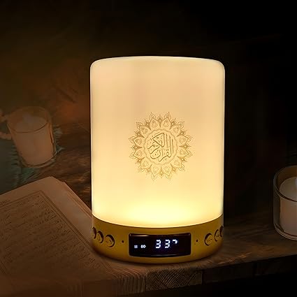 MP Quran Speaker with 25 Translations | 29 Reciters |16GB | Bluetooth | Remote & App Control | LED Display | Hanging | Multicolour Light | 6K Azan Cities | قران كريم | جهاز القران الكريم بالكهرباء