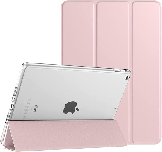 AWH iPad 10.2 Case - iPad 9th Generation 2021/ iPad 8th Generation 2020/ iPad 7th Generation 2019 Case - Slim Translucent Hard PC Protective Smart Cover with Stand - Light Pink