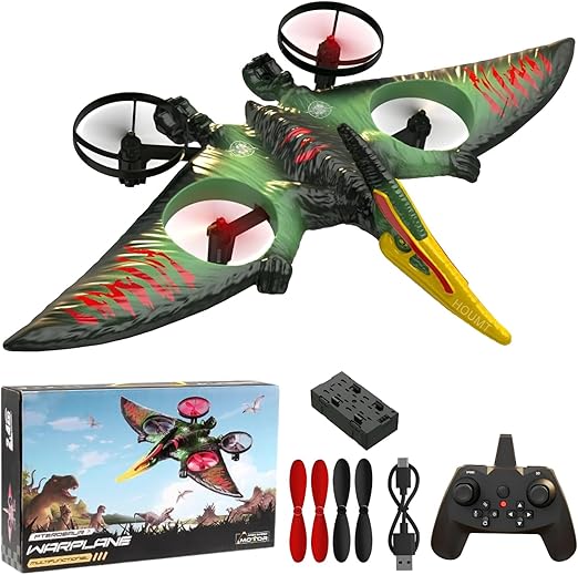 HOUMT RC Plane Helicopter L0713, RTF Aeroplane 2.4GHz Quadcopter 3D Flip Fighter Jet Stunt Airplane, Gravity Sensing, Spray Stunts Easy to Fly Aircraft Toy for Adult Kids
