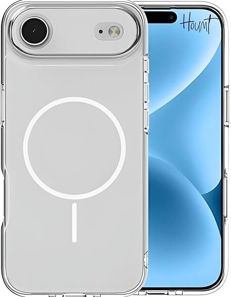 HOUMT Case Compatible with iPhone 17 Air 6.1, Wireless Charging Support Clear iPhone 17 Air Magnetic Cover Anti Scratch Shockproof Protective Phone Case for iPhone 17 Air 6.1inch (iPhone 17 Air)