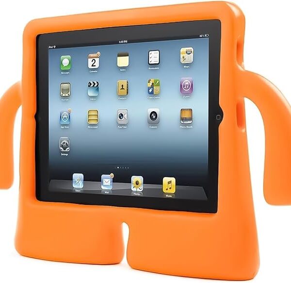 Kids Case for iPad 10th Gen 10.9" 2022, iPad Pro 11 2018-2024, iPad Air 4/5/11" 2024 – Rugged Shockproof EVA Foam Cover with Handle Stand, Lightweight Drop-Proof Case (Orange)