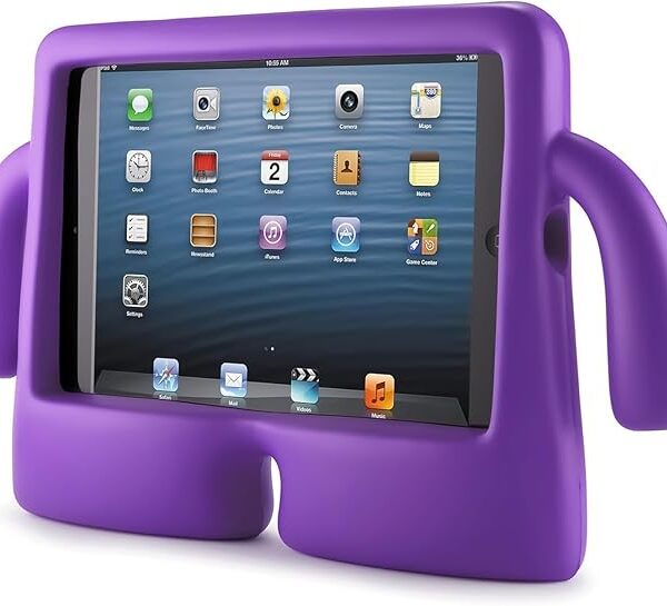 Kids Case for iPad 10.2-10.5 Inch – Rugged Shockproof EVA Foam Cover with Handle Stand, Drop-Proof Lightweight Case for Boys & Girls, Compatible with iPad 9th/8th/7th Gen (Purple)