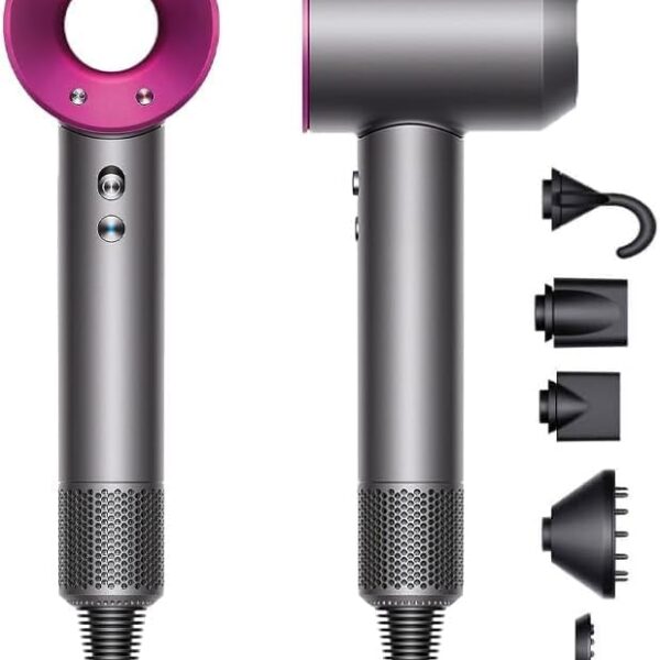 Ionic Hair Dryer, Powerful Fast Drying Low Noise Blow With 5 Blower Nozzle Set