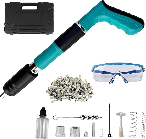 Worldtronics Manual Concrete Nail Gun | Mini Nail Wall Fastening Tool for Cement & Brick | Portable Steel Nail Shooter for Woodworking & Household Use