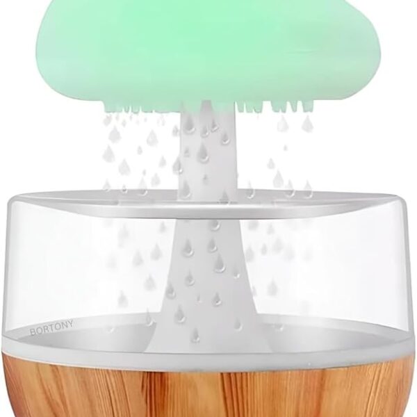 HOUMT Raining Cloud Humidifier Essential Oil Diffuser Humidifier Waterfall Lamp Desk Fountain Diffuser Mushroom Humidifier Relaxing Mood Water Drop Humidifier