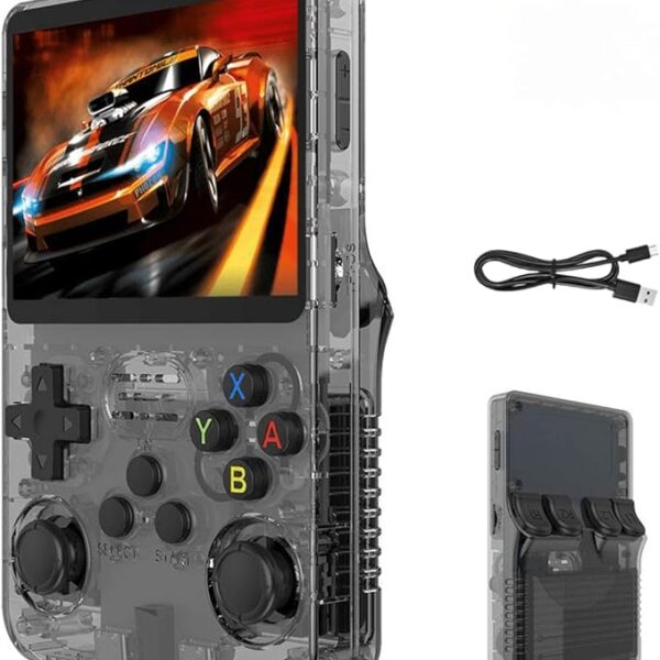 Supercap - Green Retro Handheld Game Console | 3.5inch IPS Screen | R36S Portable Pocket Arcade 10+ Mainstream Emulator 128G TF Card | 15000+ R40S Pro (Gray)