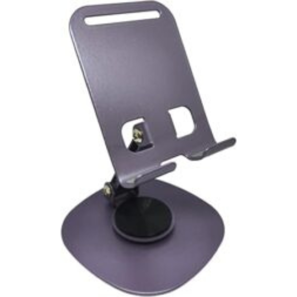 Generic Rotatable Cell Phone Stand, Collapsible Telescopic Bracket Fully Adjustable Foldable Desktop Phone Holder Compatible with All Phones Ipad