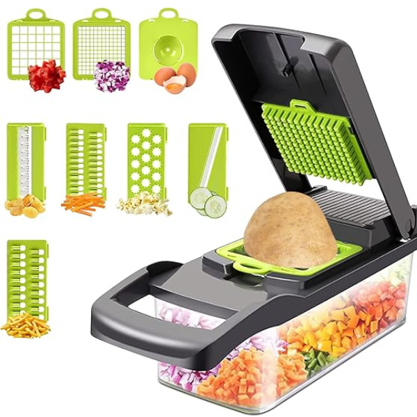 Generic Vegetable Chopper Slicer Dicer Mandoline Manual Food Processor Interchangeable Blades