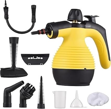 Portable Handheld Steam Cleaner 1000W Multifunctional High Temperature Pressurized Steam Cleaning Machine with 9PCS Accessory for Kitchen Sofa Bathroom Car Window