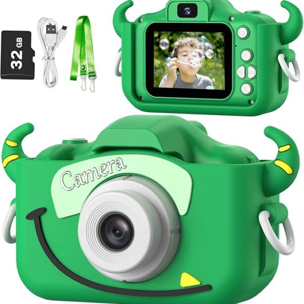 Worldtronics Kids Camera Toy for 3-8 Year Old Boys & Girls – Digital Video Camcorder with Cartoon Soft Cover – Best Birthday, Christmas & Festival Gift for Children