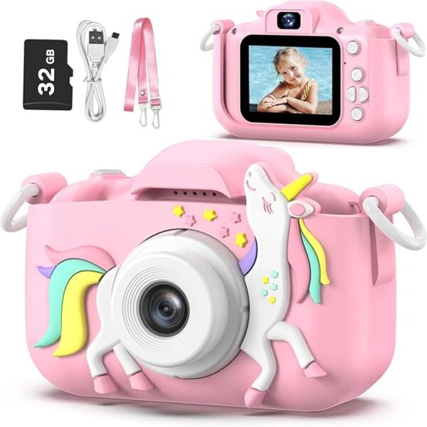 Worldtronics Kids Camera Toys for 3-8 Year Old Girls & Boys – Digital Video Camcorder with Cartoon Soft Cover, Easy-to-Use Children Camera, Best Birthday, Christmas & Holiday Gift for Kids