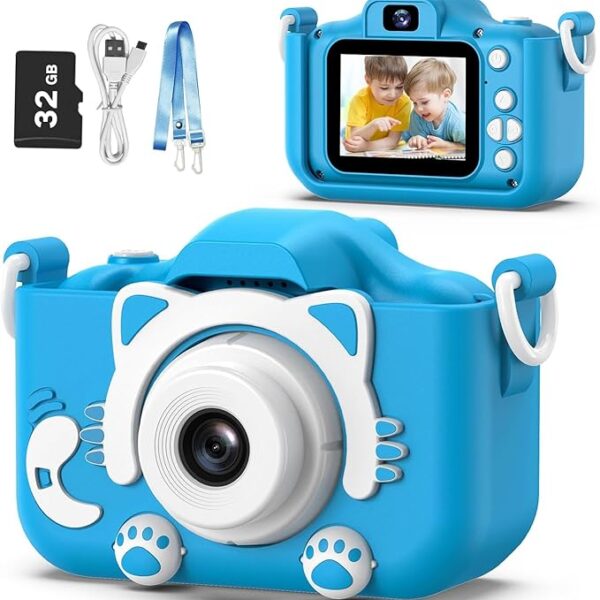 Worldtronics Kids Camera Toys for 3-8 Year Old Boys & Girls – Digital Video Camcorder with Cartoon Silicone Cover – Fun Birthday, Christmas & Festival Gift for Children