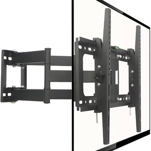 Full Motion TV Wall Mount Fits Most 40-80 inch TVs, Swivel and Tilt TV Bracket with Double Hinged Arms, TV Mount for Withstands up to 110 lbs, Max VESA 600x400 mm.