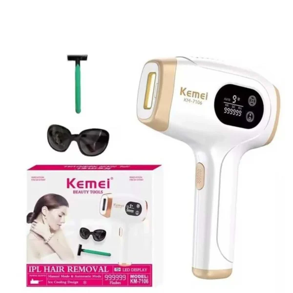 Kemei Professional IPL Hair Removal Epilator for Women - Electric Laser Device for Long-Lasting Resu