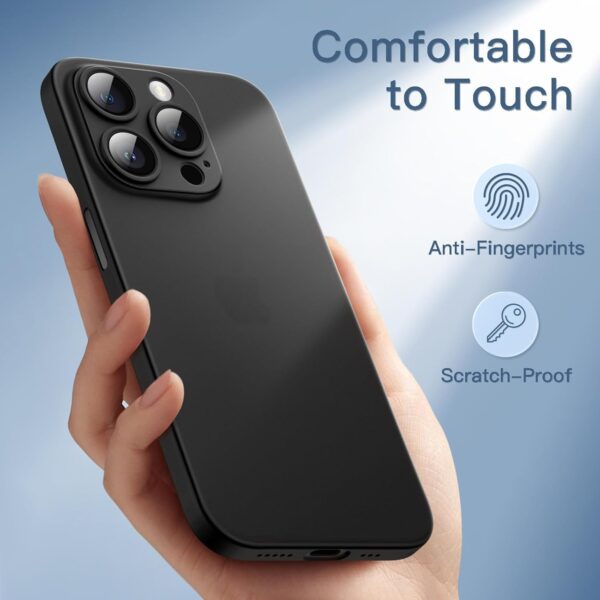 New Ultra Slim (0.35mm Thin) Case for iPhone 14 Pro, Camera Lens Cover Full Protection, Lightweight Matte Finish PP Hard Minimalist Case, Support Wireless Charging